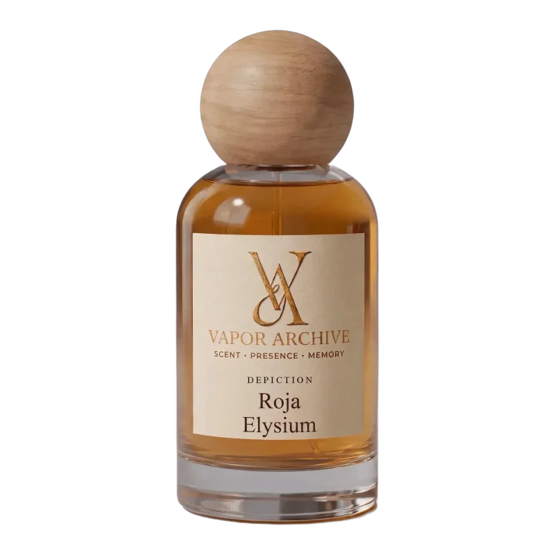Roja Parfums Elysium perfume oil by Vapor Archive, 10ml and 30ml bottle, Lagos